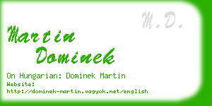 martin dominek business card